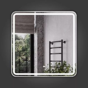 Зеркало Comforty Ситара 80 LED-подсветка, бесконтактный сенсор, антизапотевание Серебряный матовый 00-00014174CF