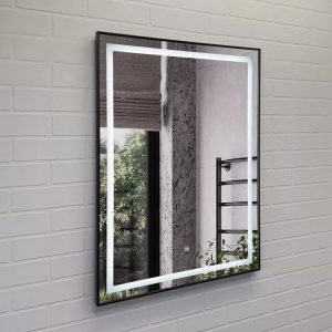 Зеркало Comforty Онега 60 LED-подсветка, бесконтактный сенсор Черный матовый 00-00020466CF Зеркало Comforty Онега 60 LED-подсветка, бесконтактный сенсор Черный матовый 00-00020466CF