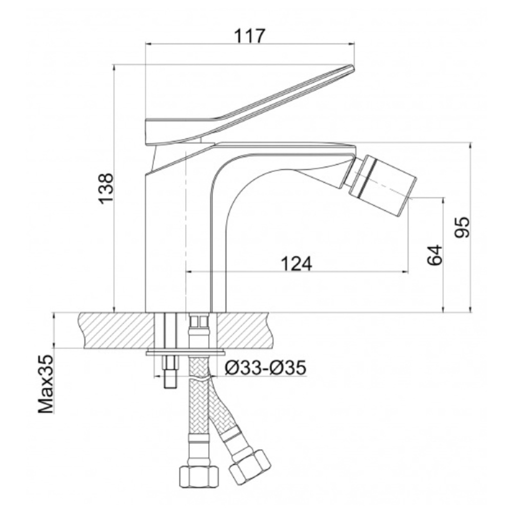 Смеситель для биде Cersanit Odra Хром глянцевый 63053 Смеситель для биде Cersanit Odra Хром глянцевый 63053 — изображение 4