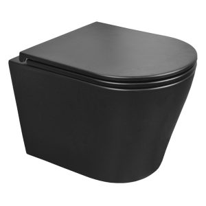 Унитаз подвесной Azario Teramo Черный матовый AZ -053E-R-MB/ AZ-0053-MB
