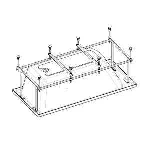 Монтажный набор Roca Line 160х70 (каркас, слив-перелив, креп. к стене,креп. к фронт.) Монтажный набор Roca Line 160х70 (каркас, слив-перелив, креп. к стене,креп. к фронт.)