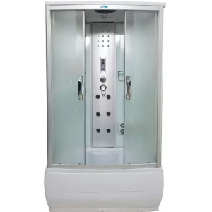 Душевая кабина Водный мир 120х80, Хром / Матовое, Высокий поддон