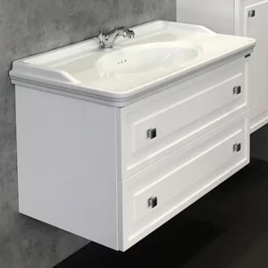 Тумба подвесная Comforty Феррара 100 + раковина Белый 4148009 Тумба подвесная Comforty Феррара 100 + раковина Белый 4148009