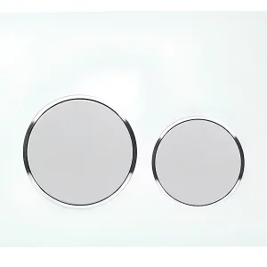 Клавиша смыва Aquatek 006E1 стекло Белый / Хром KDI-0000028