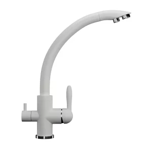 Смеситель для кухни Ulgran Classic U-017 с подключением к фильтру U-017-341 Ультра-белый