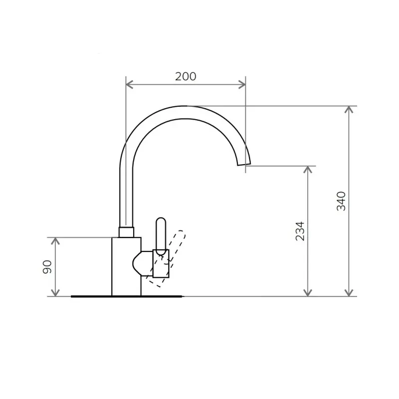 Смеситель для кухни Polygran Элара 349477 Серый Смеситель для кухни Polygran Элара 349477 Серый — изображение 2