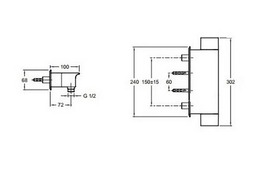 Смеситель для душа Jacob Delafon Stance E9102-CP Смеситель для душа Jacob Delafon Stance E9102-CP — изображение 2