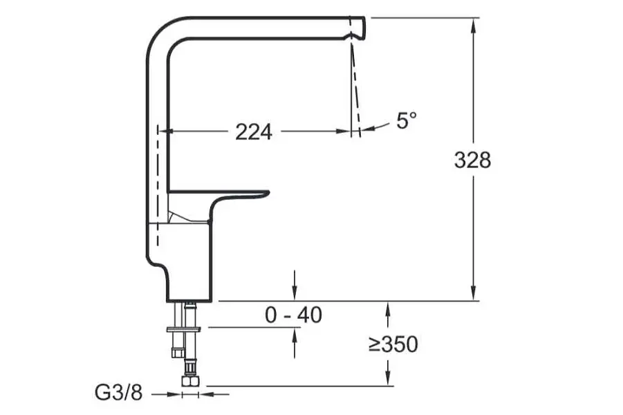 Смеситель для кухни Jacob Delafon Aleo E72358-CP Смеситель для кухни Jacob Delafon Aleo E72358-CP — изображение 2