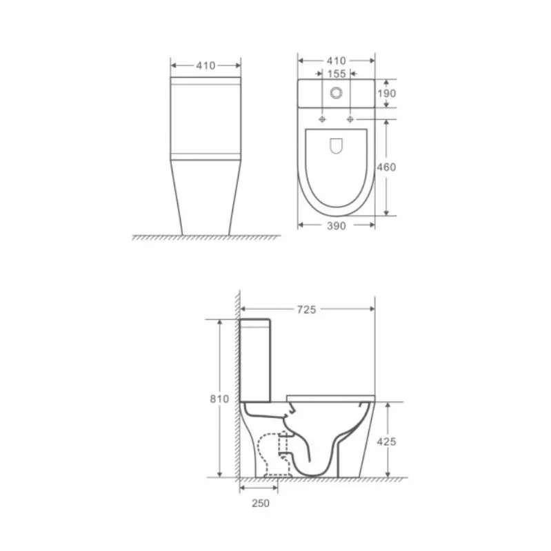Унитаз-компакт Azario Parma с сиденьем Унитаз-компакт Azario Parma с сиденьем — изображение 2
