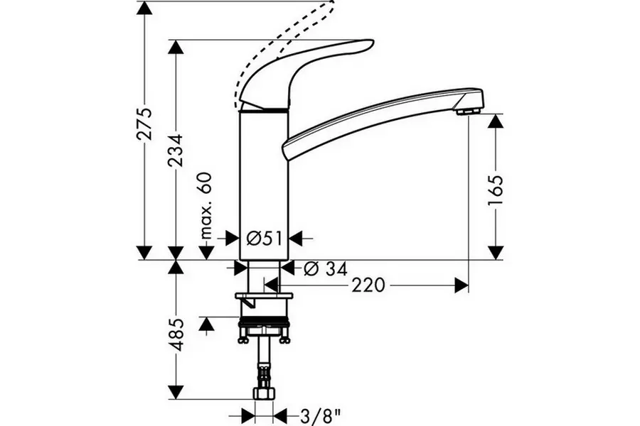 Смеситель для кухни Hansgrohe Logis 71832000 Смеситель для кухни Hansgrohe Logis 71832000 — изображение 2