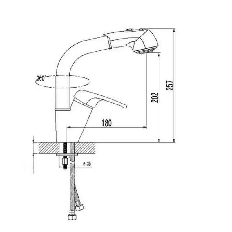 Смеситель для кухни Polygran Элара 464162 Терракот Смеситель для кухни Polygran Элара 464162 Терракот — изображение 2