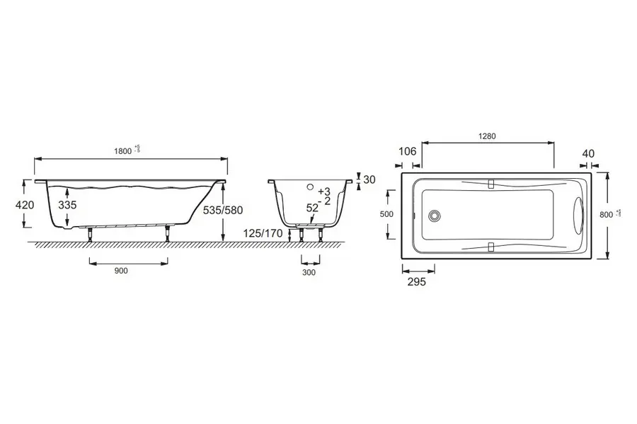 Ванна акриловая Jacob Delafon Odeon Up 180х80 Ванна акриловая Jacob Delafon Odeon Up 180х80 — изображение 2