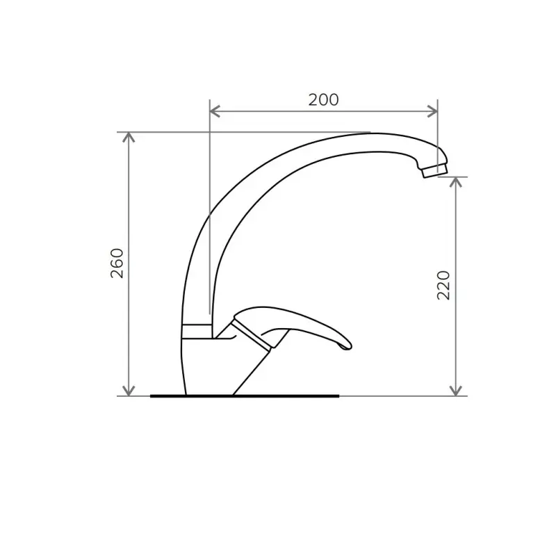 Смеситель для кухни Polygran Эко 726262 Серый Смеситель для кухни Polygran Эко 726262 Серый — изображение 2