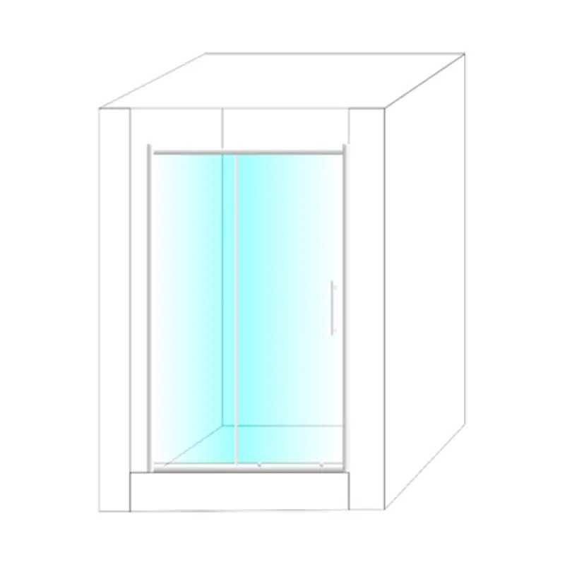 Душевая дверь Водный мир 110 Хром / Прозрачное Душевая дверь Водный мир 110 Хром / Прозрачное — изображение 2