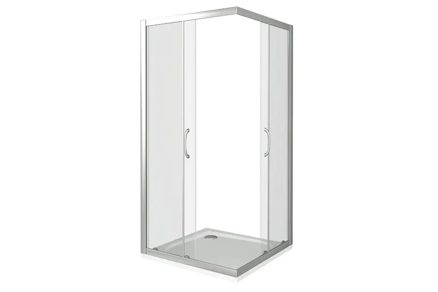 Душевой уголок Bas Latte 100х185 Хром / Прозрачное Душевой уголок Bas Latte 100х185 Хром / Прозрачное — изображение 2