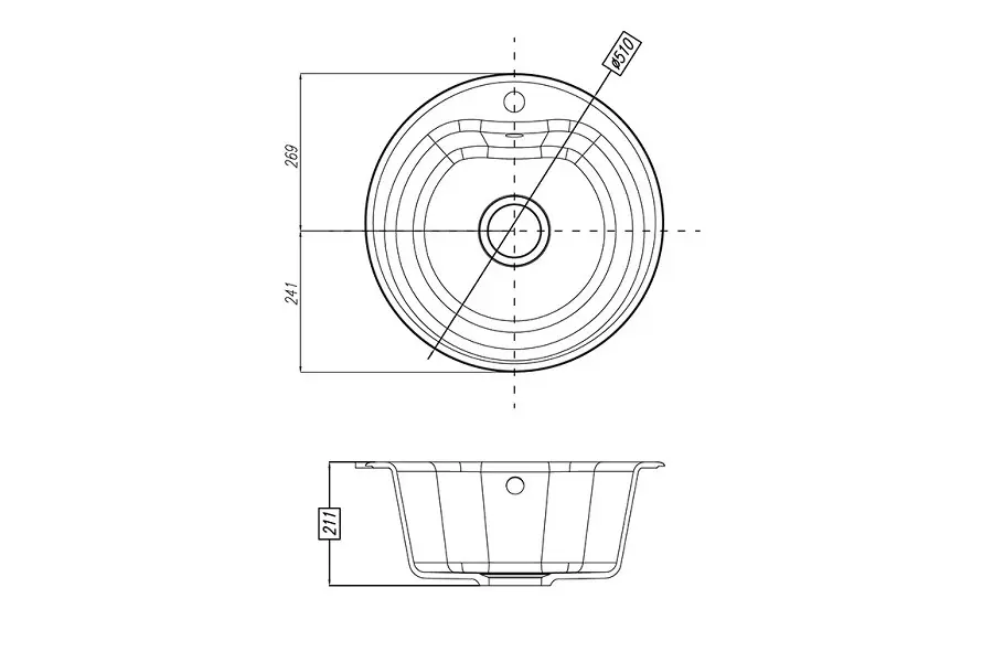 Мойка кухонная Aquaton Мида 1A712732MD240 Мойка кухонная Aquaton Мида 1A712732MD240 — изображение 2