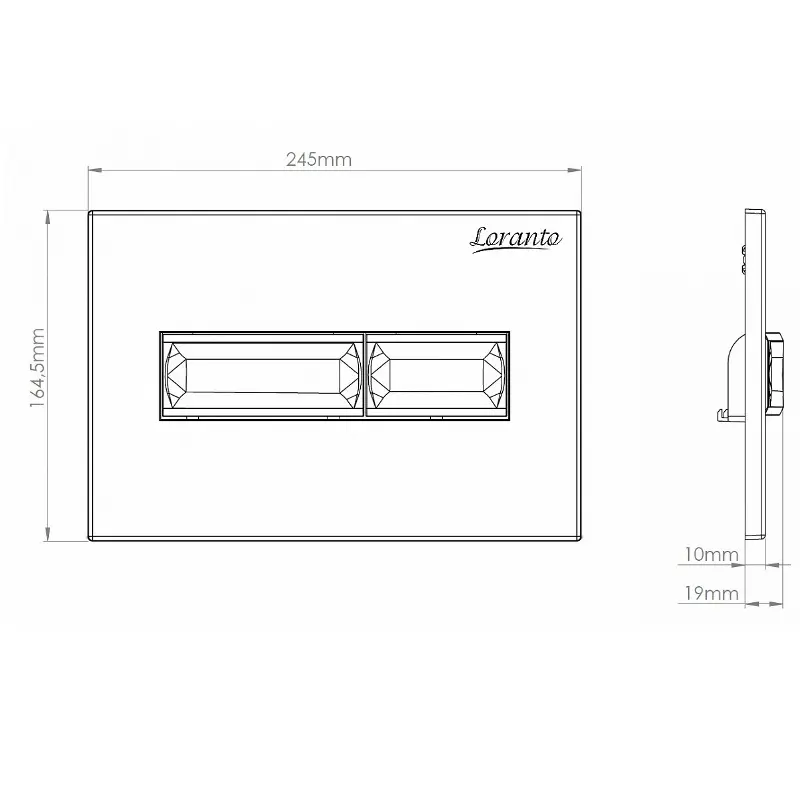 Клавиша смыва Loranto Line Белый матовый 7320 Клавиша смыва Loranto Line Белый матовый 7320 — изображение 3