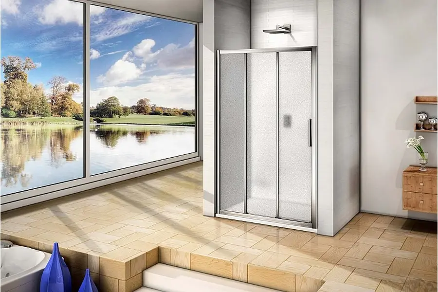 Душевая дверь Bas Orion 110х185 Хром / Прозрачное Душевая дверь Bas Orion 110х185 Хром / Прозрачное — изображение 3