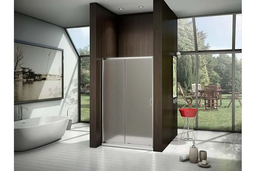 Душевая дверь Bas Latte 130х185 Хром / Грейп Душевая дверь Bas Latte 130х185 Хром / Грейп — изображение 3