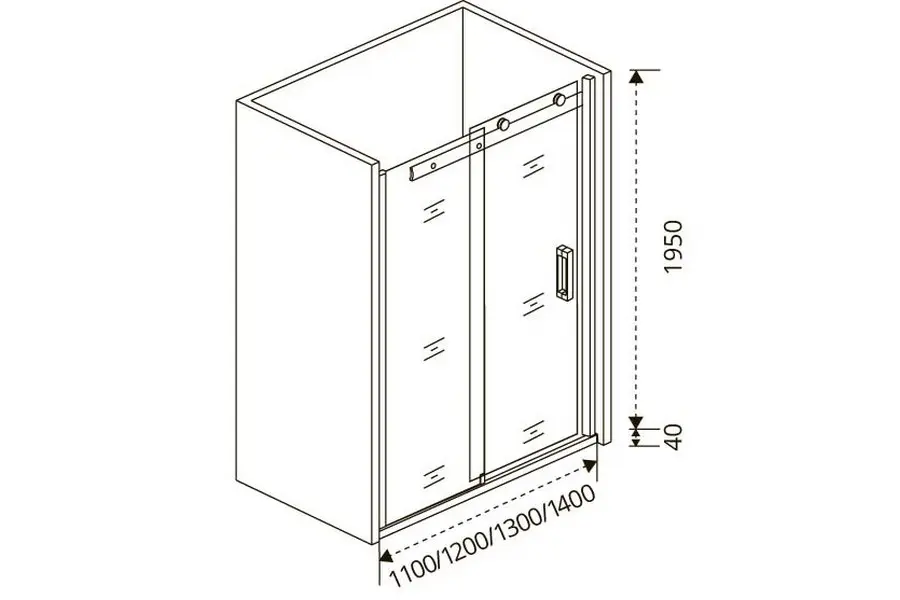 Душевая дверь Bas Altair 140х195 Хром / Прозрачное Душевая дверь Bas Altair 140х195 Хром / Прозрачное — изображение 3