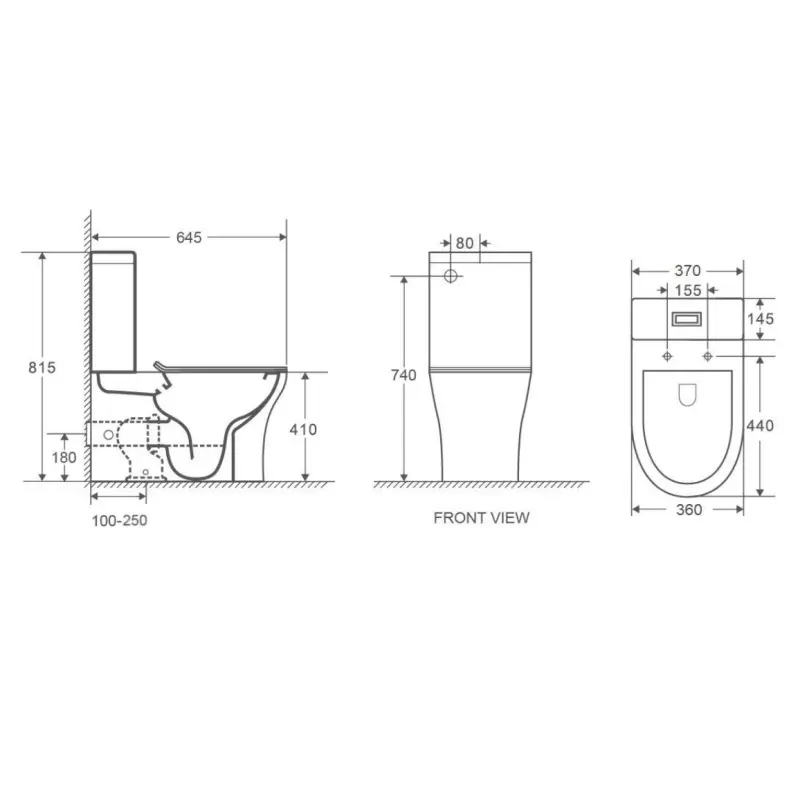 Унитаз-компакт Azario Ambra Белый AZ848 Унитаз-компакт Azario Ambra Белый AZ848 — изображение 3
