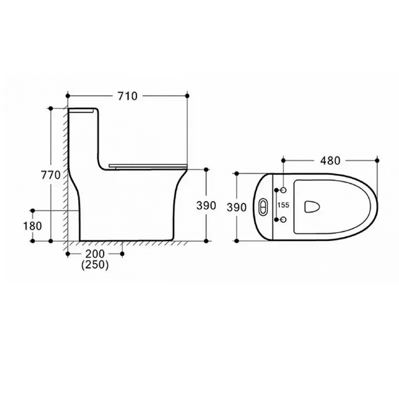 Унитаз-компакт Azario Luna Белый AZ-1037 Унитаз-компакт Azario Luna Белый AZ-1037 — изображение 3