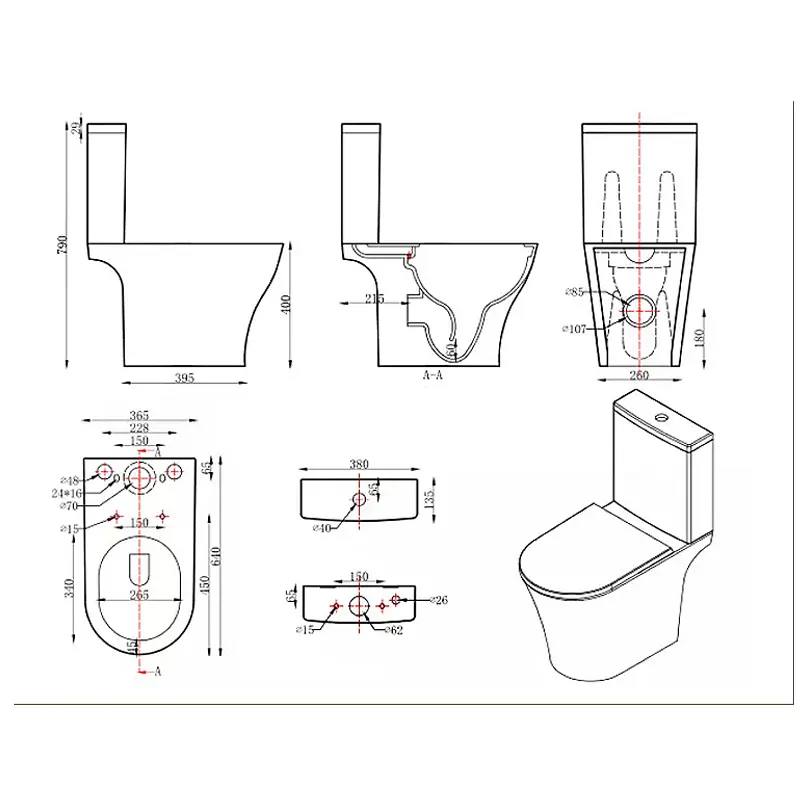Унитаз-компакт Azario Verde Белый AZ-8220 Унитаз-компакт Azario Verde Белый AZ-8220 — изображение 4