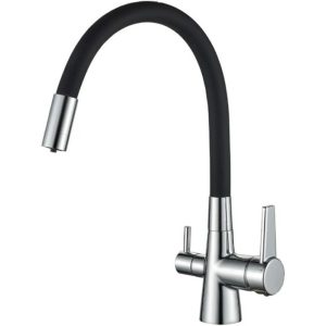 Смеситель для кухни Haiba HB858-7 Черный / Хром HB76858-7