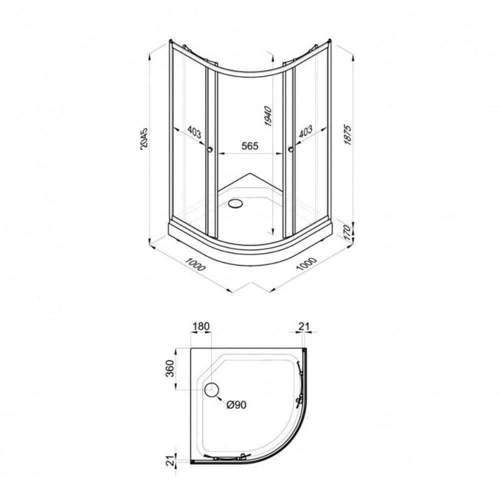 Душевой уголок Triton Мозайка 100х100 Белый / С узором Щ0000061791 Душевой уголок Triton Мозайка 100х100 Белый / С узором Щ0000061791 — изображение 4