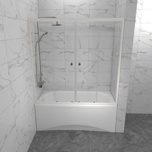 Шторка для ванны Triton Ультра 170 Белый / Прозрачное Щ0000065751